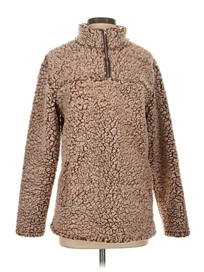 Pre-owned Fashion Fleece Jacket In Brown