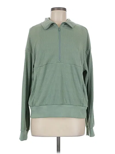 Pre-owned Fashion Fleece Jacket In Green