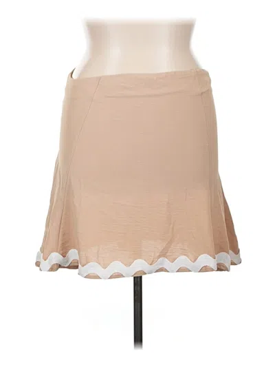 Pre-owned Fashion Formal Skirt In Tan