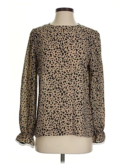 Pre-owned Fashion Long Sleeve Blouse In Brown