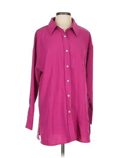 Pre-owned Fashion Long Sleeve Blouse In Burgundy