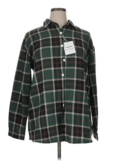 Fashion Long Sleeve Blouse In Green