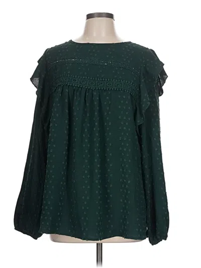 Pre-owned Fashion Long Sleeve Blouse In Green