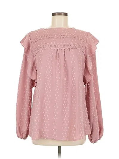 Pre-owned Fashion Long Sleeve Blouse In Pink