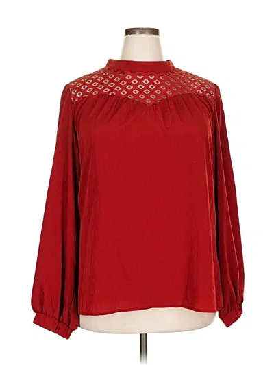 Pre-owned Fashion Long Sleeve Blouse In Red
