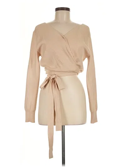 Pre-owned Fashion Long Sleeve Blouse In Tan