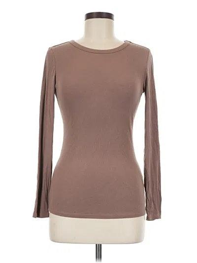 Pre-owned Fashion Long Sleeve T-shirt In Brown