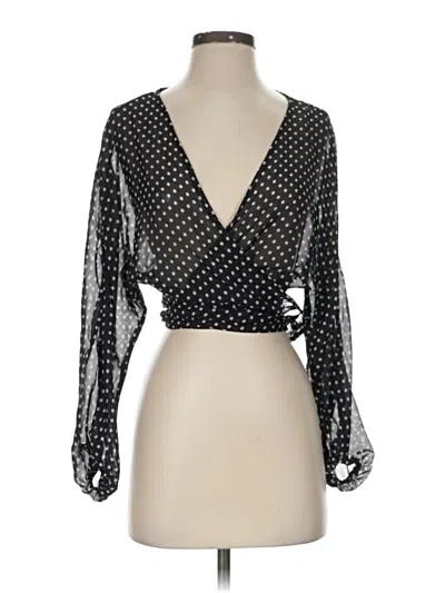 Pre-owned Fashion Nova 3/4 Sleeve Blouse In Black