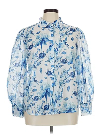 Pre-owned Fashion Nova 3/4 Sleeve Blouse In Blue