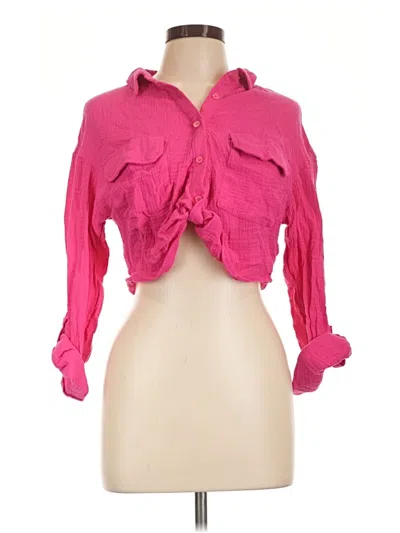 Fashion Nova 3/4 Sleeve Blouse In Pink
