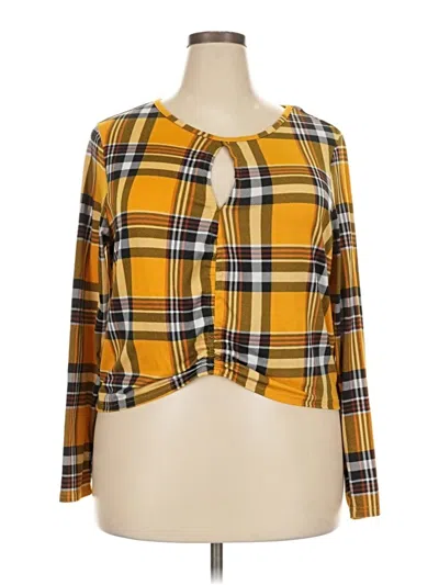 Pre-owned Fashion Nova 3/4 Sleeve Blouse In Yellow