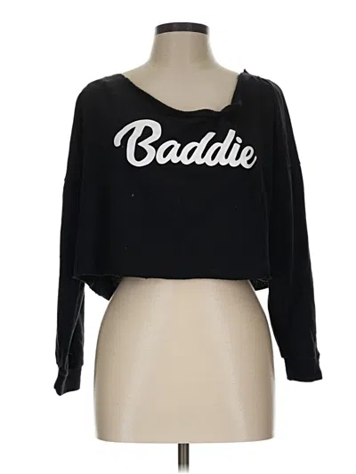 Pre-owned Fashion Nova 3/4 Sleeve T-shirt In Black