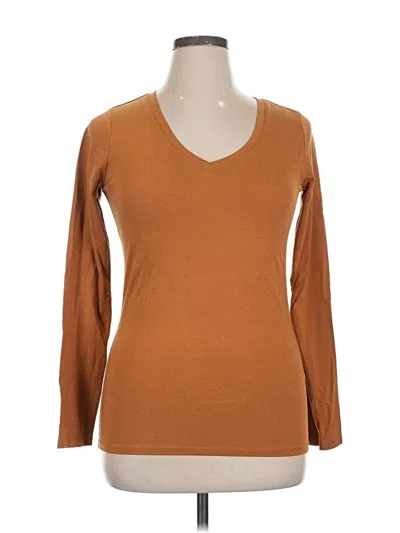 Pre-owned Fashion Nova 3/4 Sleeve T-shirt In Brown
