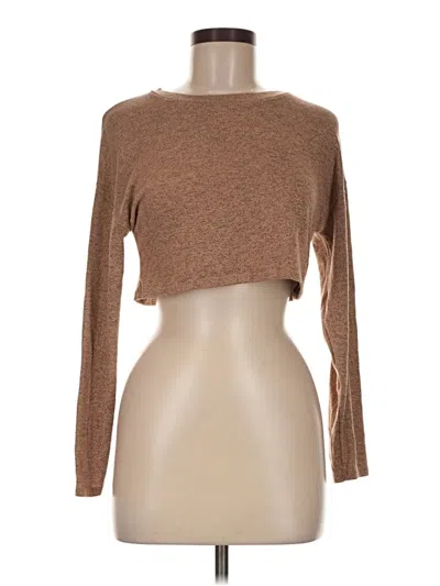 Pre-owned Fashion Nova 3/4 Sleeve T-shirt In Brown