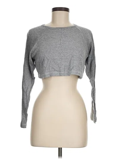 Pre-owned Fashion Nova 3/4 Sleeve T-shirt In Gray