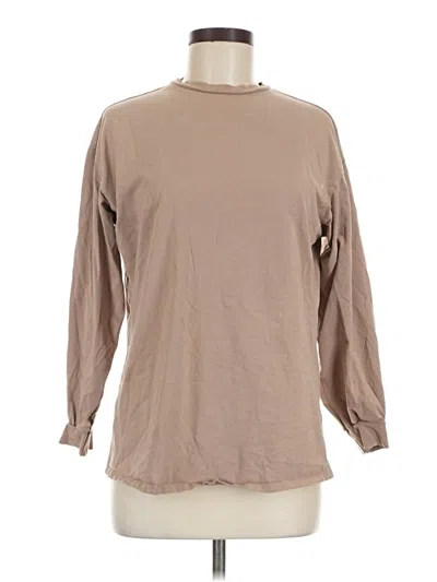 Pre-owned Fashion Nova 3/4 Sleeve T-shirt In Tan