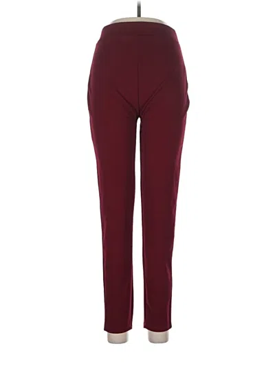 Pre-owned Fashion Nova Active Pants In Burgundy