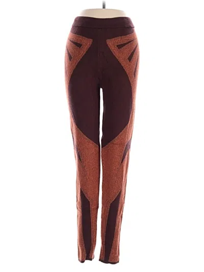 Pre-owned Fashion Nova Active Pants In Burgundy