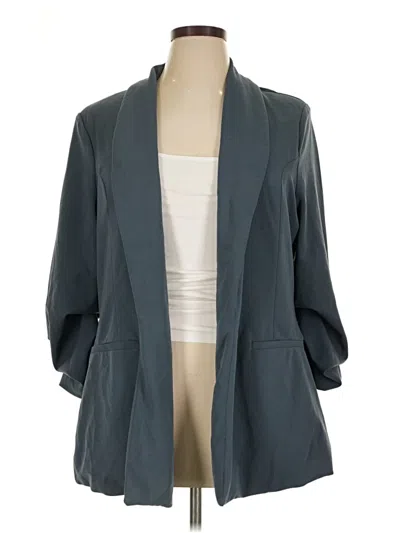 Pre-owned Fashion Nova Blazer Jacket In Blue