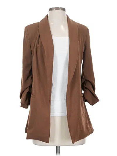 Pre-owned Fashion Nova Blazer Jacket In Brown