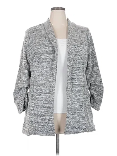 Pre-owned Fashion Nova Blazer Jacket In Gray