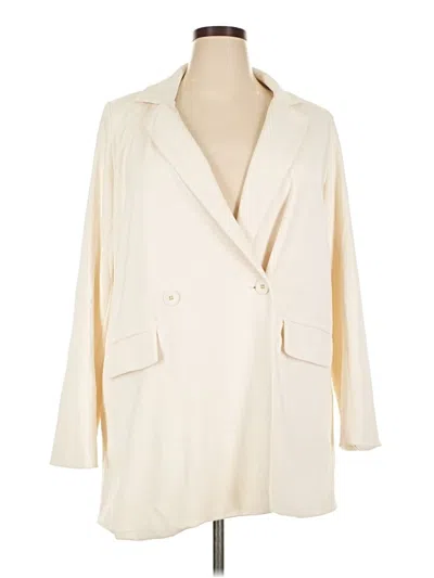Pre-owned Fashion Nova Blazer Jacket In Ivory