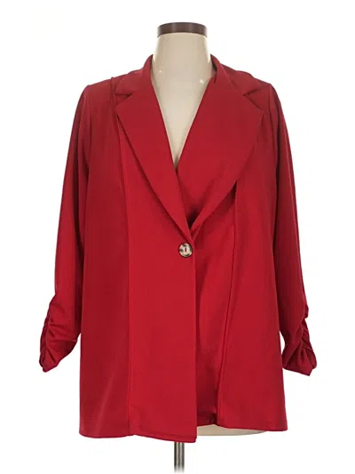 Pre-owned Fashion Nova Blazer Jacket In Red