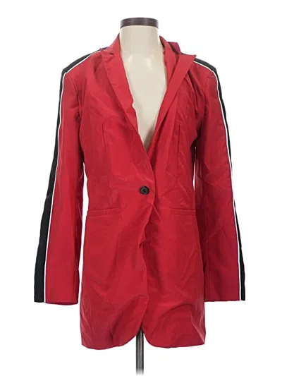 Pre-owned Fashion Nova Blazer Jacket In Red