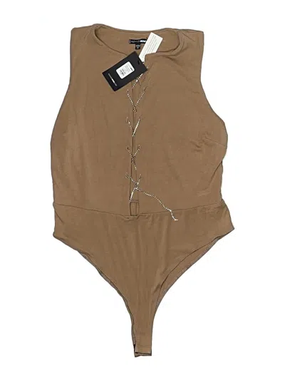 Fashion Nova Bodysuit In Brown