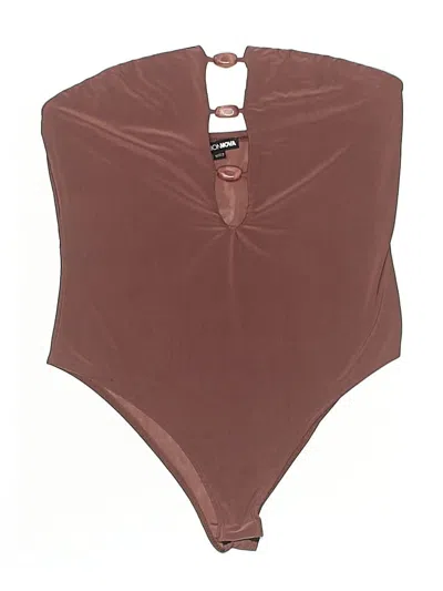 Pre-owned Fashion Nova Bodysuit In Brown