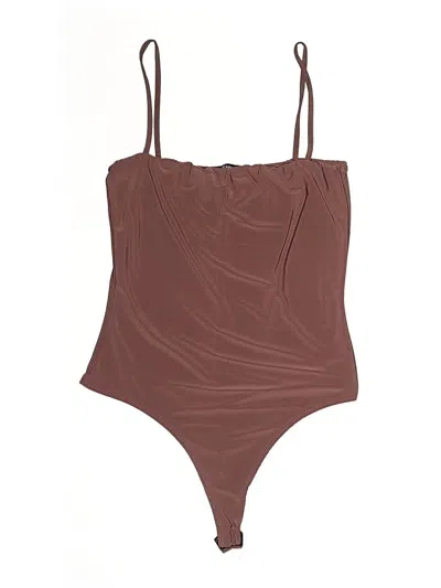Pre-owned Fashion Nova Bodysuit In Brown