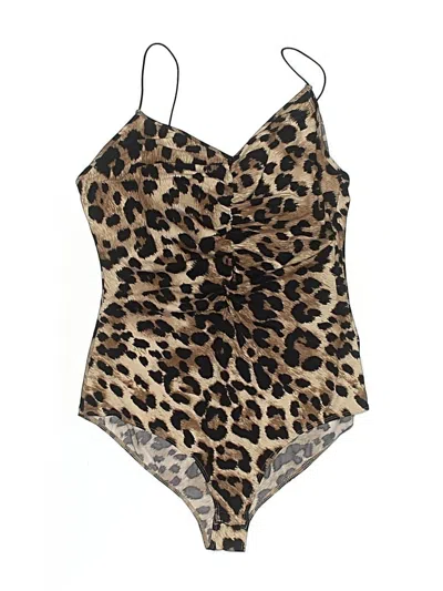 Pre-owned Fashion Nova Bodysuit In Brown