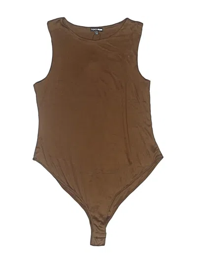 Fashion Nova Bodysuit In Brown