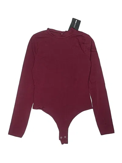 Pre-owned Fashion Nova Bodysuit In Burgundy