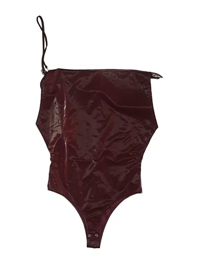 Pre-owned Fashion Nova Bodysuit In Burgundy