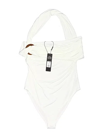 Pre-owned Fashion Nova Bodysuit In Ivory