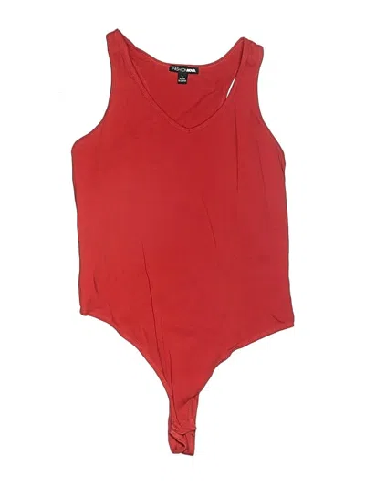 Pre-owned Fashion Nova Bodysuit In Red