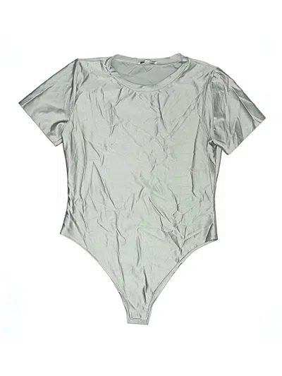 Pre-owned Fashion Nova Bodysuit In Silver