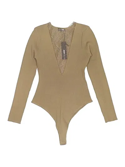 Fashion Nova Bodysuit In Tan