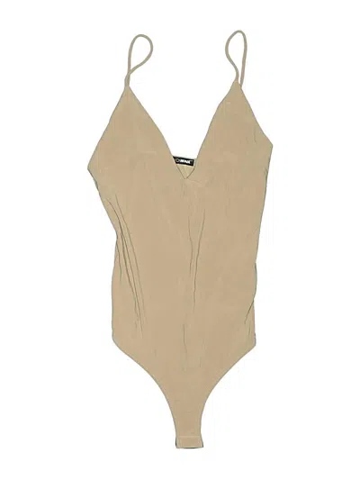 Pre-owned Fashion Nova Bodysuit In Tan