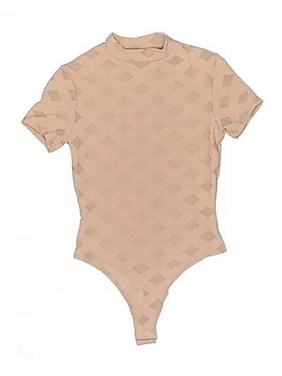 Pre-owned Fashion Nova Bodysuit In Tan