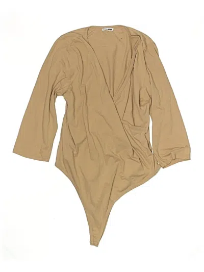 Pre-owned Fashion Nova Bodysuit In Tan