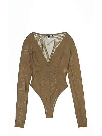Pre-owned Fashion Nova Bodysuit In Tan