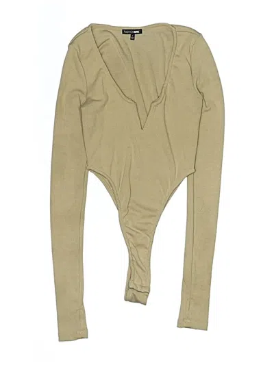 Pre-owned Fashion Nova Bodysuit In Tan