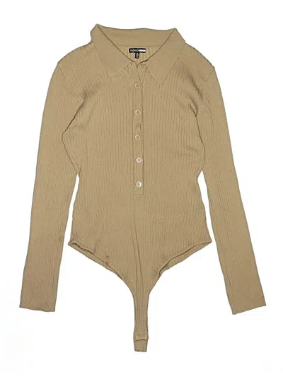 Pre-owned Fashion Nova Bodysuit In Tan