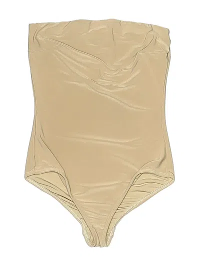 Pre-owned Fashion Nova Bodysuit In Tan