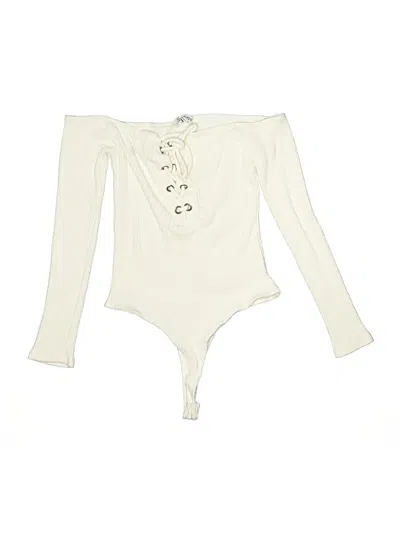 Pre-owned Fashion Nova Bodysuit In White