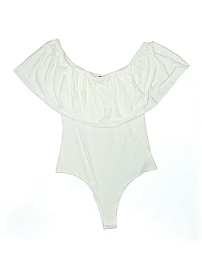 Pre-owned Fashion Nova Bodysuit In White