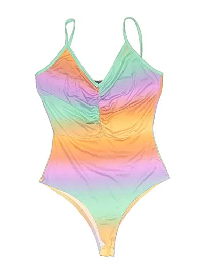 Pre-owned Fashion Nova Bodysuit In Yellow