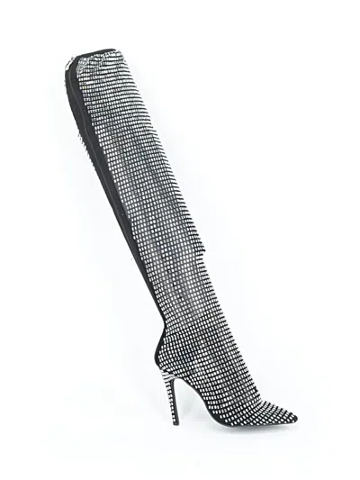Pre-owned Fashion Nova Boots In Silver
